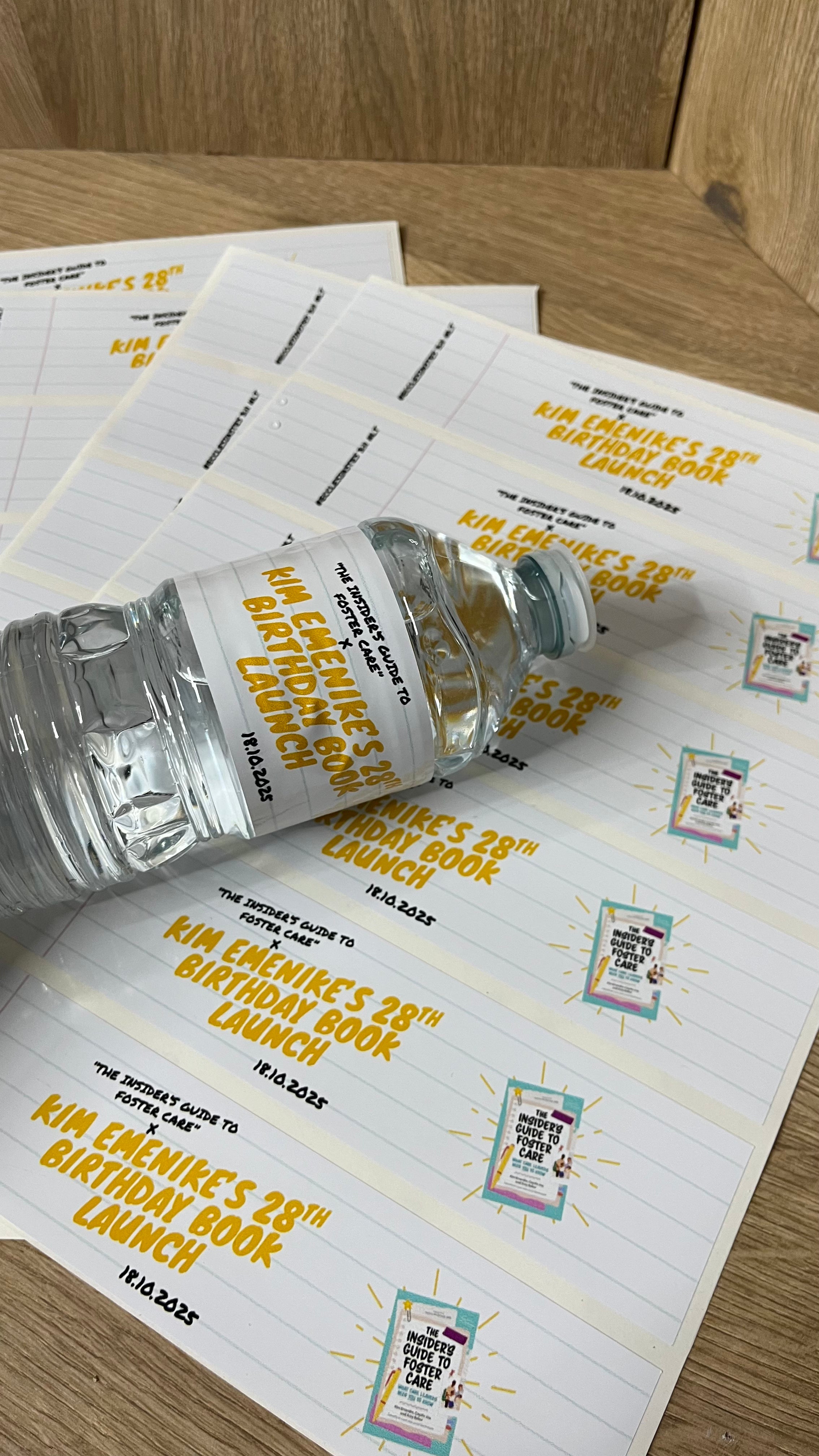 Water bottle Labels