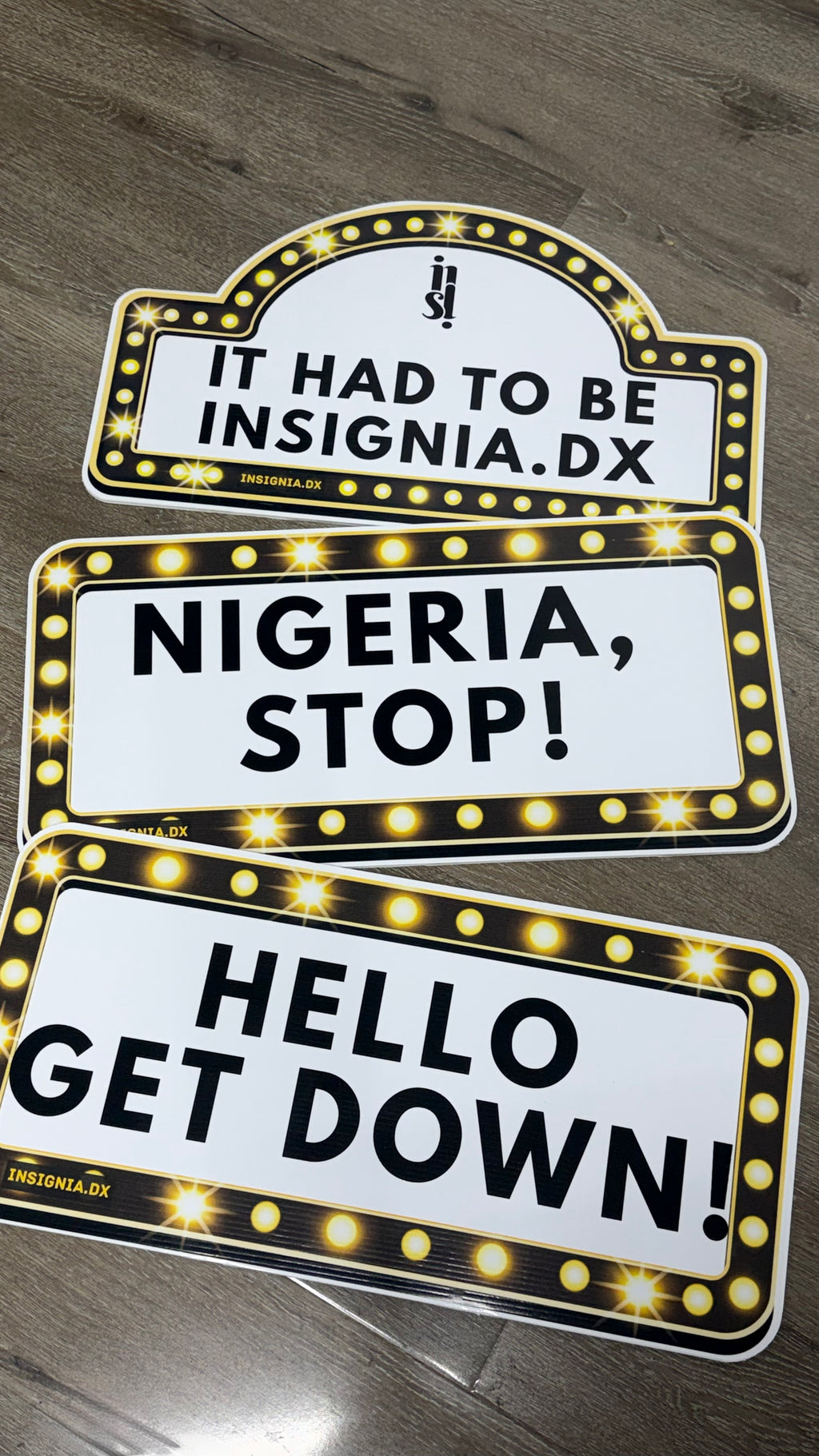 Bottle Service Signs – Set of 3