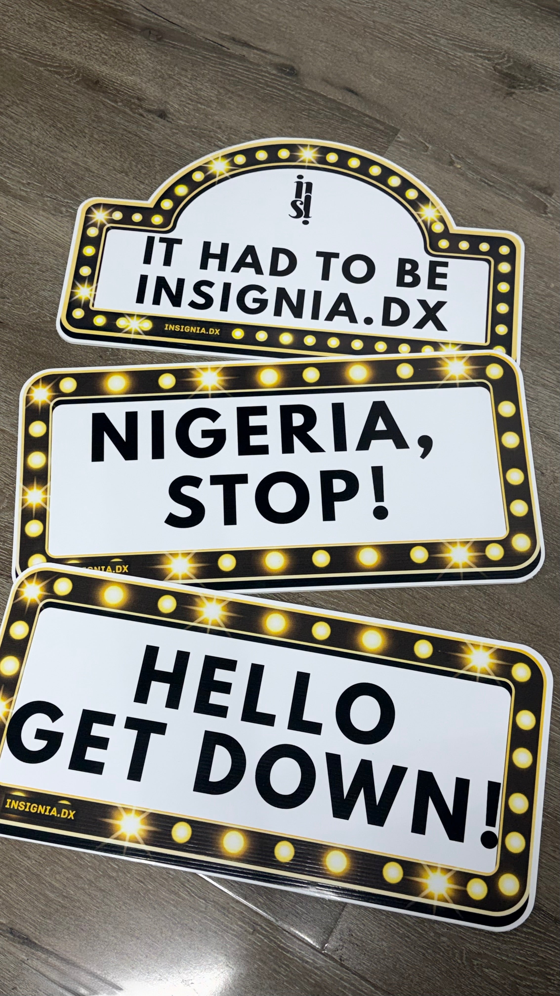 Bottle Service Signs – Set of 3