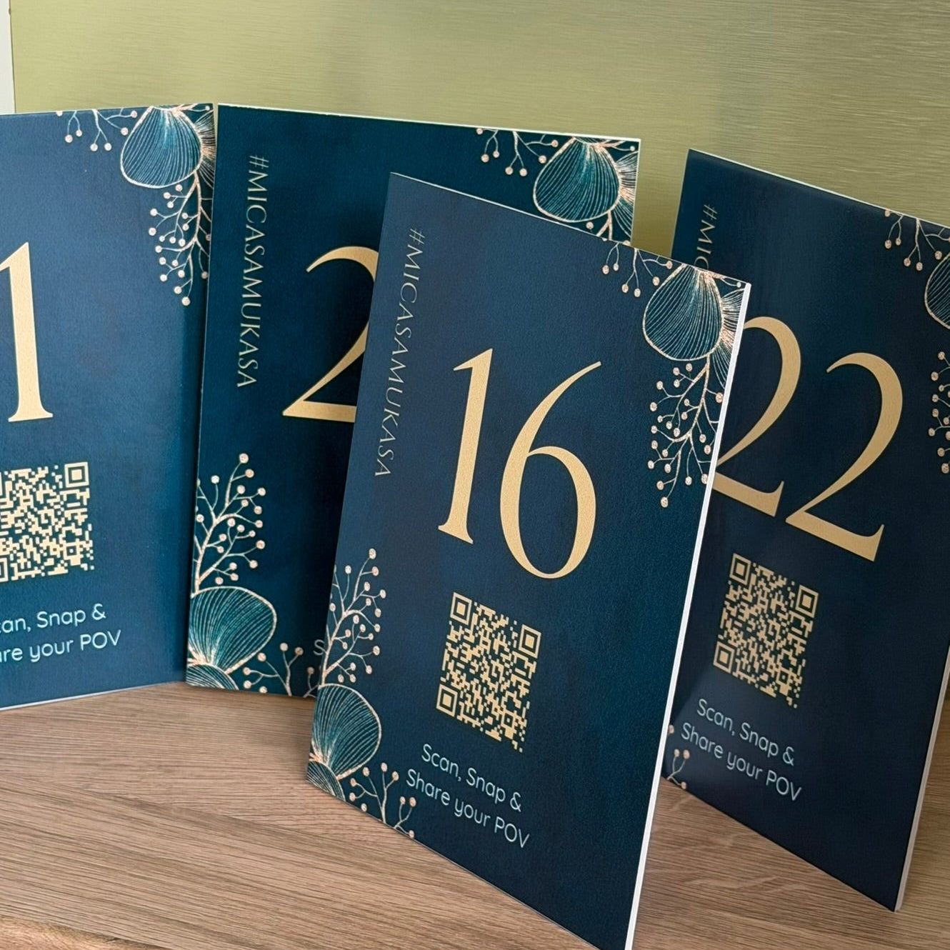 Foam Board Table Numbers